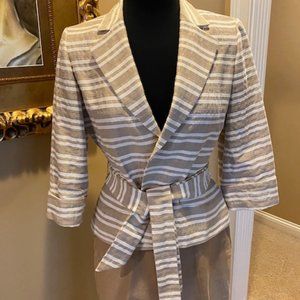 Jones New York Signature Petite Wrap Jacket w/Belt  Size PS